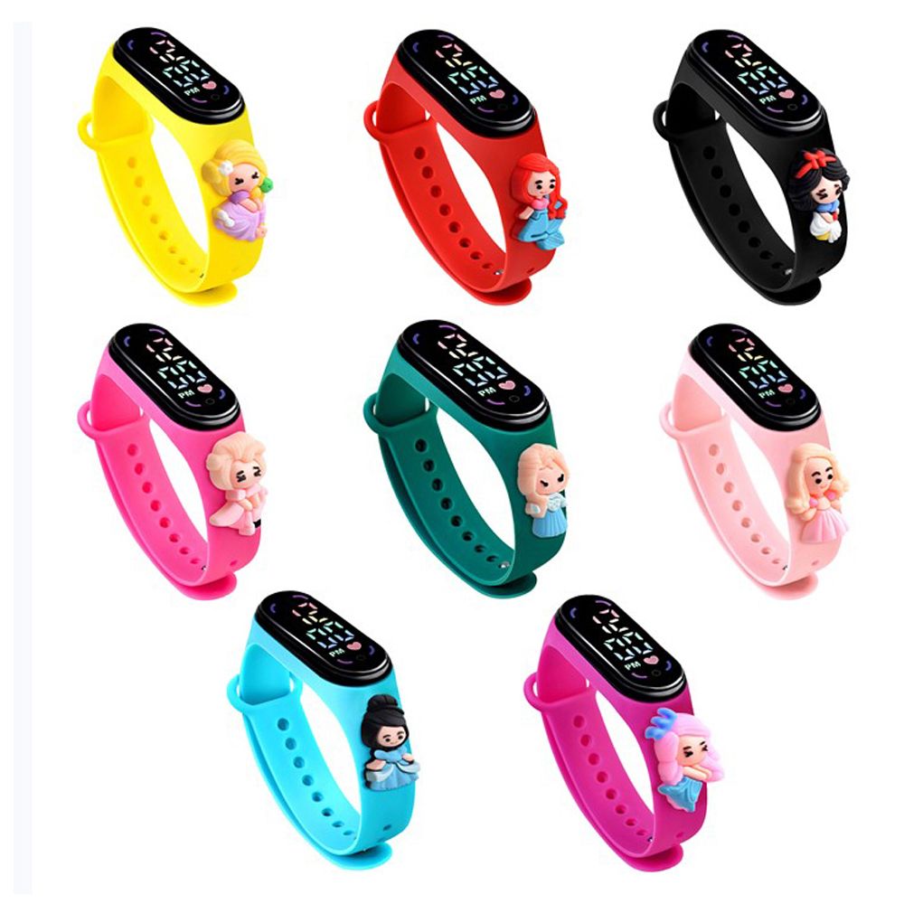 COSE Student Gift 3D Doll Waterproof Electronic Fashion Princess Sports Watch Cartoon Wrist Watch LED Digital Watch Children Watch. 