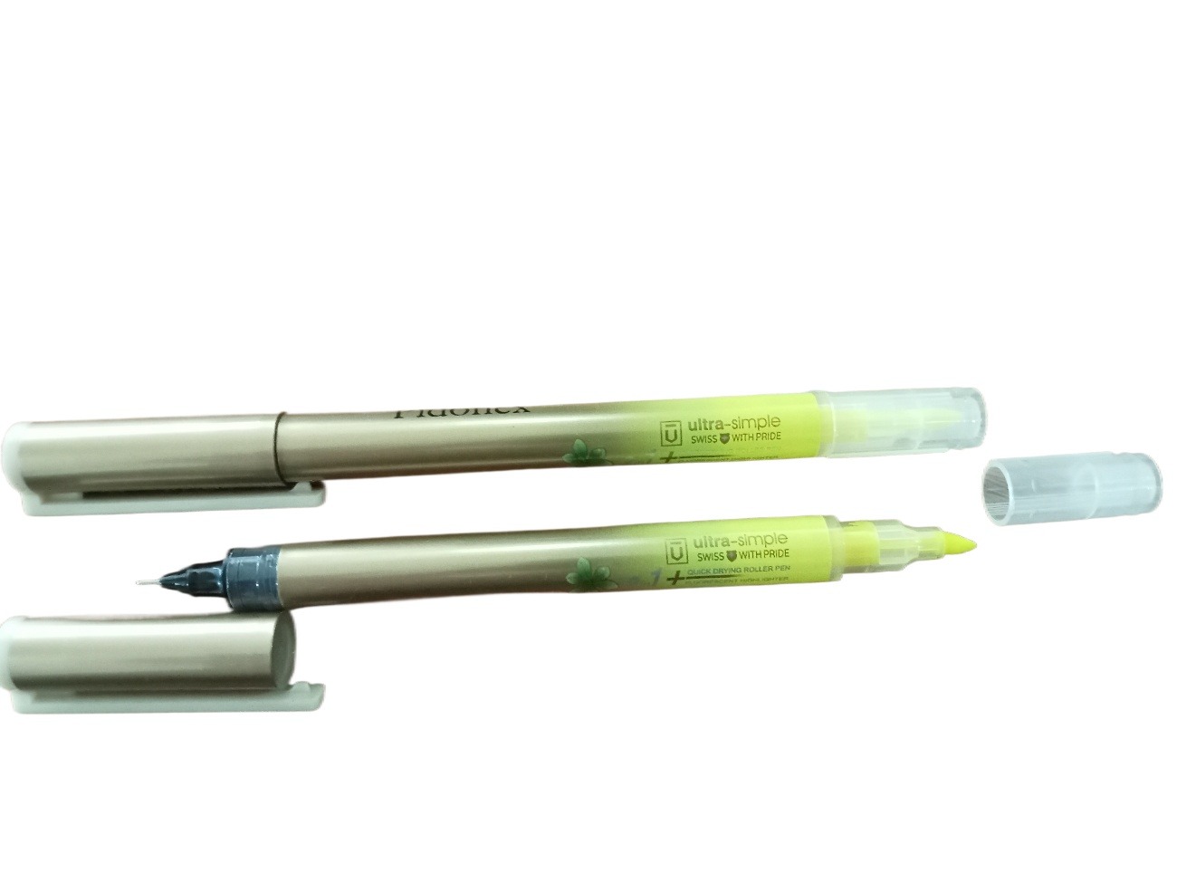 2 in 1, Ultra simple switch with pride, quick drying roller pen + highlighter