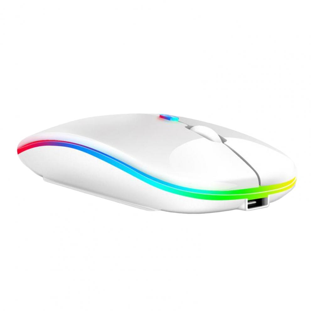 Wireless Keyboard Mouse Ergonomic Rechargeable Mute Button RGB Backlit Power-saving Auto Sleep Ultra-thin Dual Mode Bluetooth-co. 