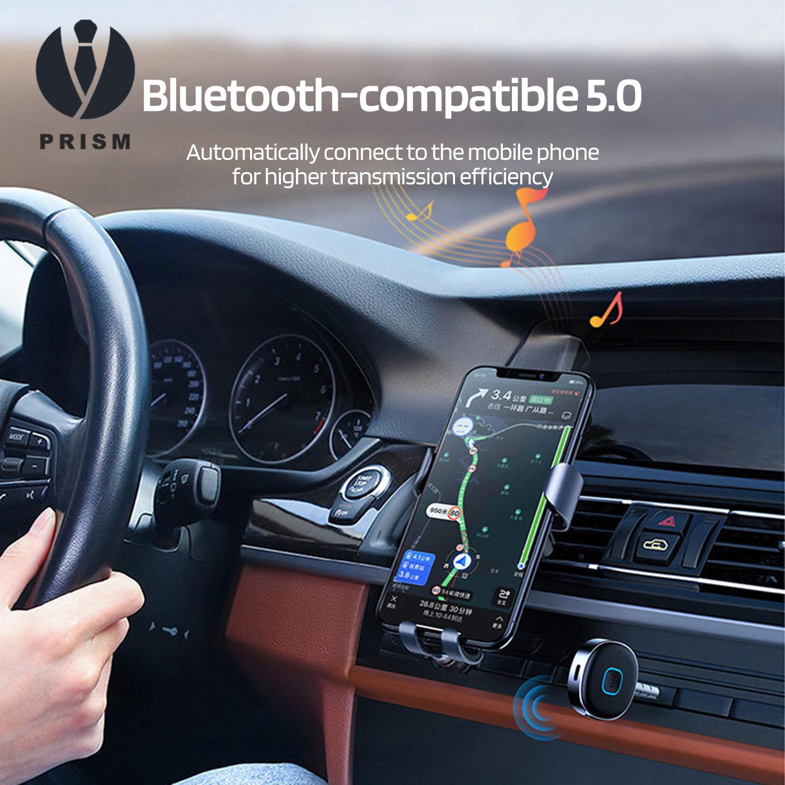 Prism Bluetooth-compatible Receiver Wireless Car Adapter Bluetooth Receiver Hands-free Calling Easy to Use Plug-play Stable Connection Buyers' Choice Wireless Bluetooth-compatible Car Adapter. 