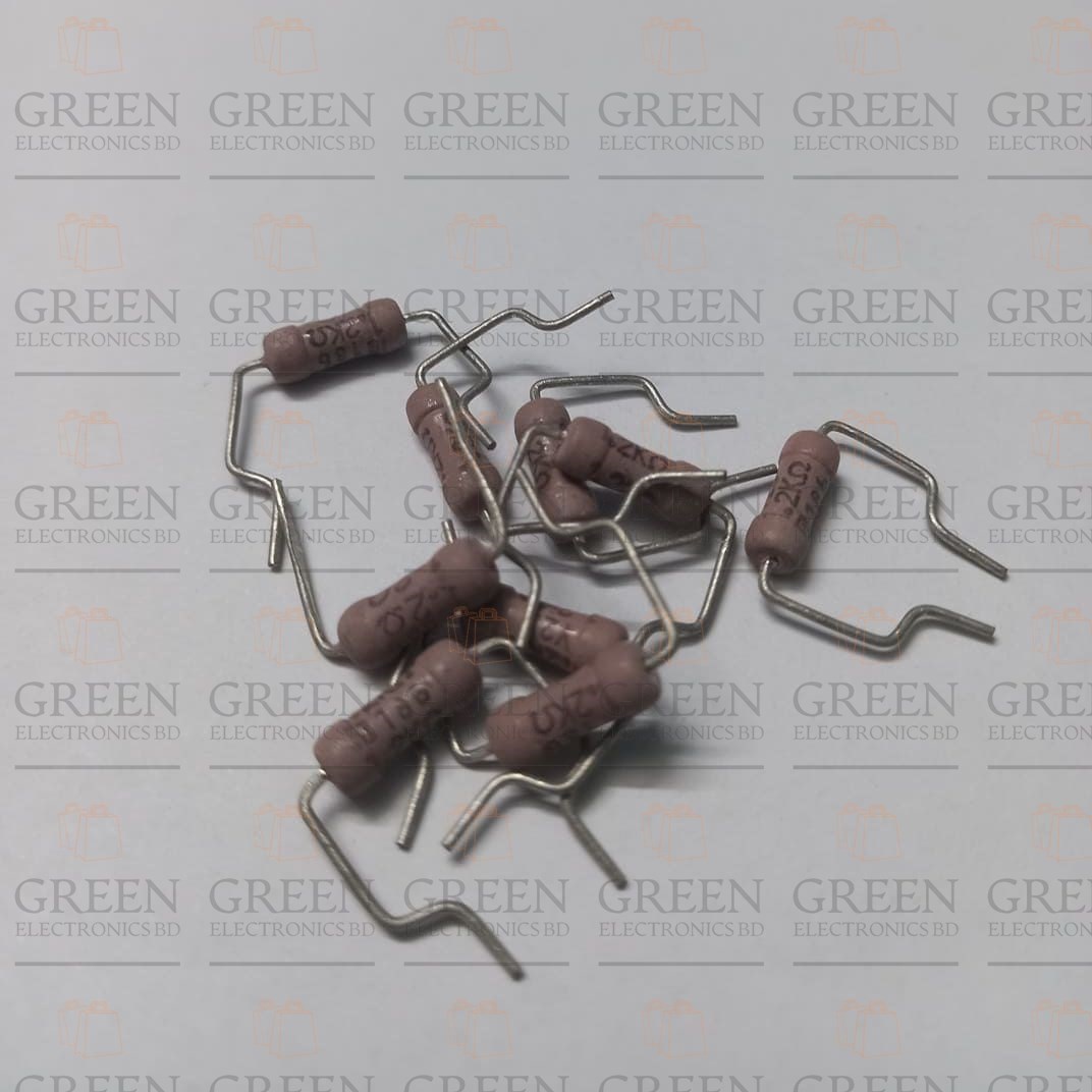 5Pcs 2W 1.2K Ohm Resistor Metal Oxide Film Resistors Flameproof Power 2 Watt 1.2K Ohm Metal Oxide Resistors 5% Tolerance Passive Components. 