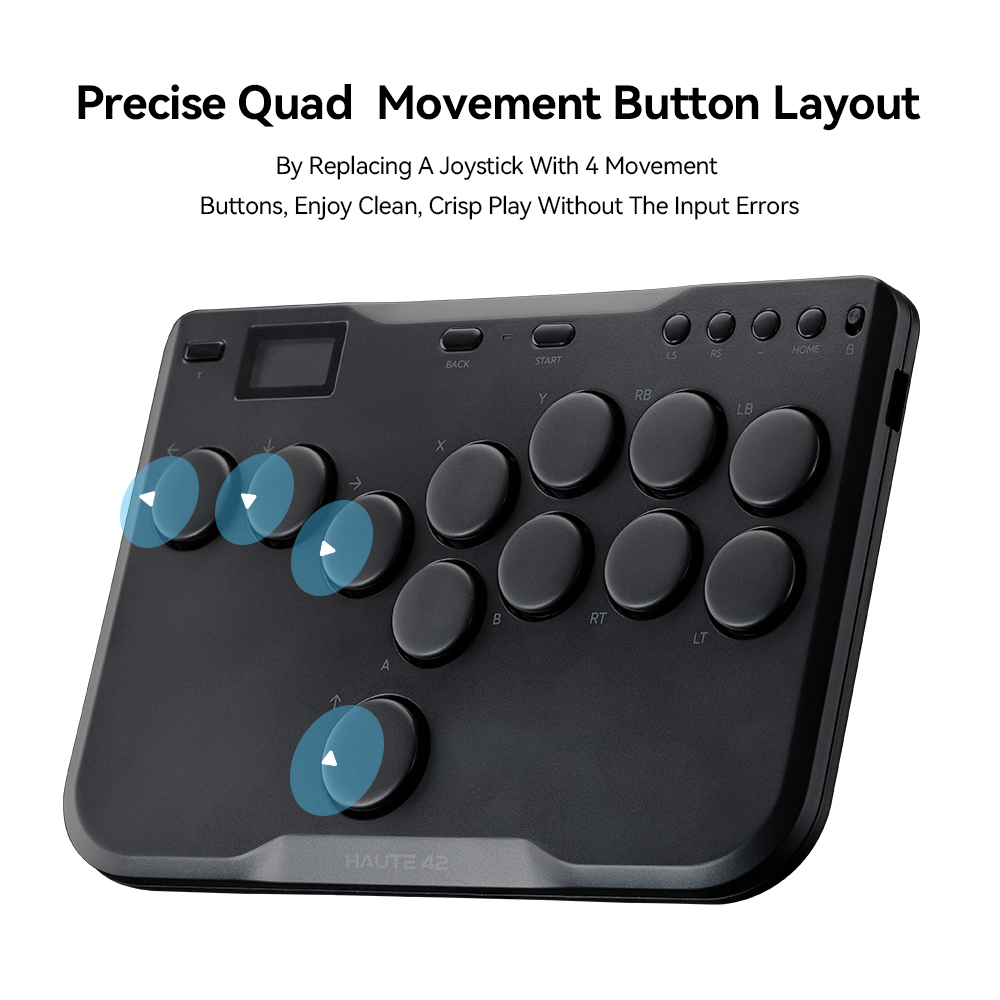 Haute42 Cosmox Mini Arcade Joystick Hitbox Controller Keyboard Leverless Hitbox Fightstick For Ps4 /PS5/Switch Arcade Stick PC. 