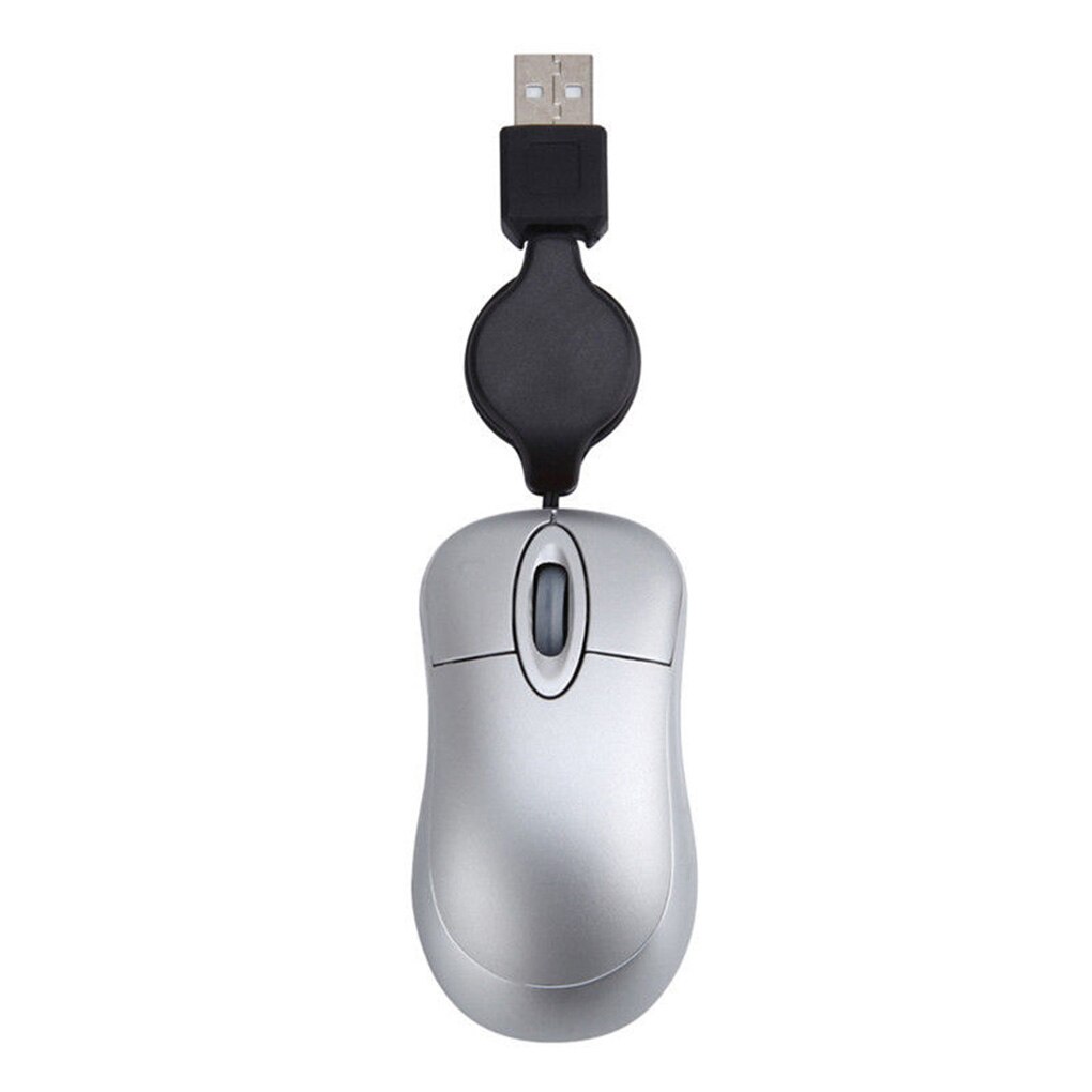 Retractable Mini 1200DPI Wired Mouse USB Optical Mouse Ergonomics Office Gaming Mouse Computer Mice For PC Laptop Notebook. 