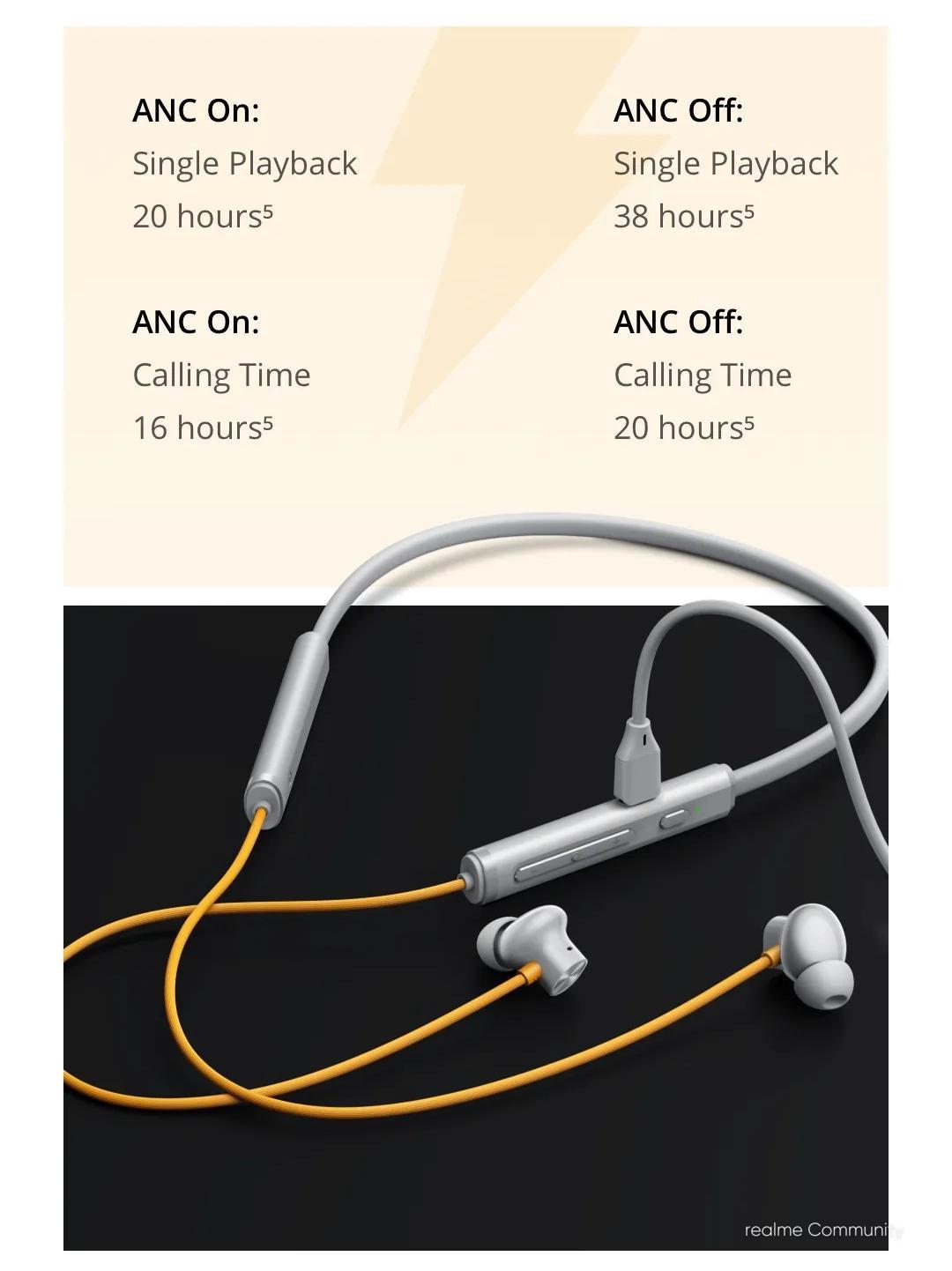 Realme Buds Wireless 5 With 50DB ANC. 