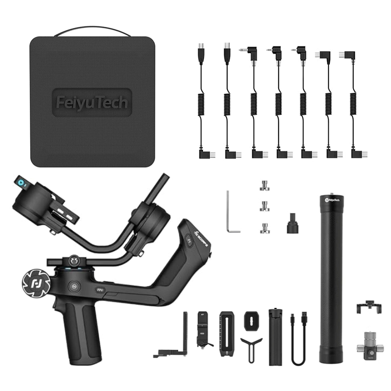 FeiyuTech SCORP 2[Official]Camera Gimbal Stabilizer Built-in AI Tracker Upgrade Joystick Touch Screen for Mirrorless DSLR Camera. 