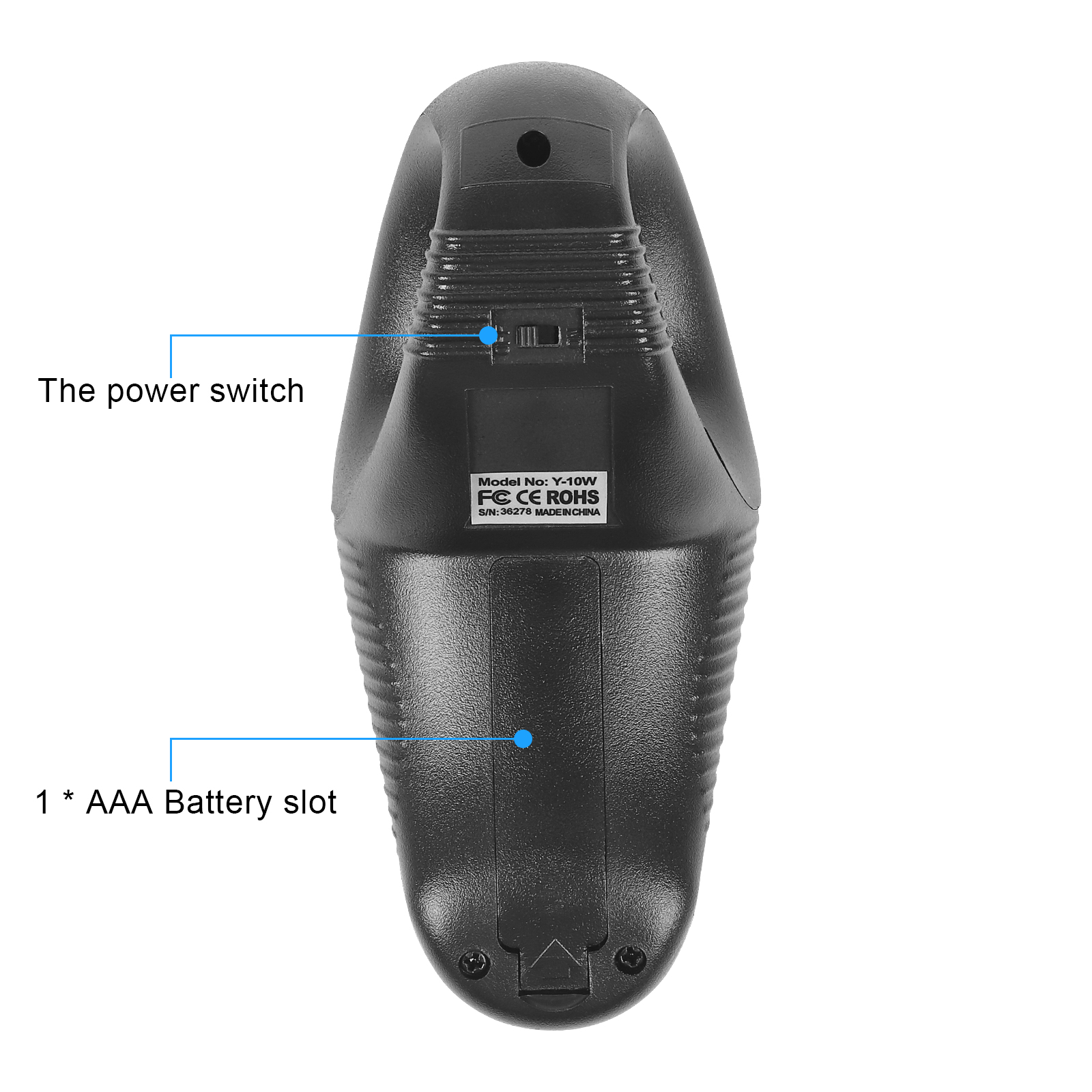 Wireless Trackball Mouse 2.4GHz Wired Thumb-Controlled Digital Mause 10M Handheld Vertical Track Ball Optical Ergonomic Mice. 