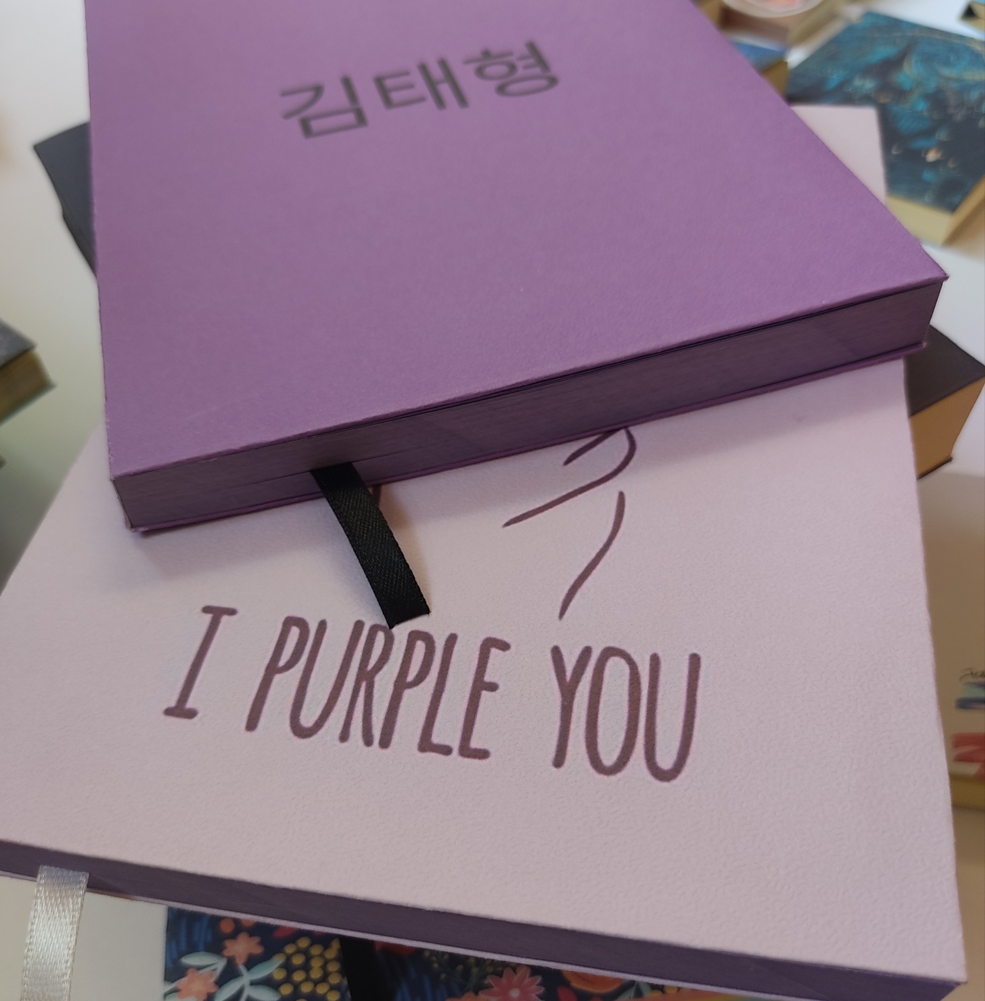 BTS PURPLE PAPER 100 SHEET - Notebook Combo 2 pc (7.5"/5.5" size). 