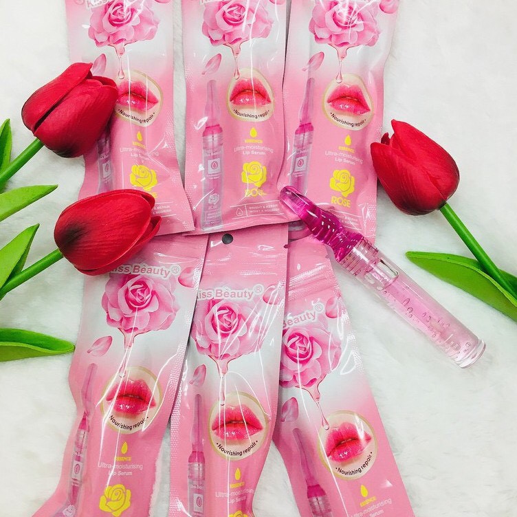 Kiss Beauty Lip Serum Essence Ultra Moisturizing Rose 5ml. 