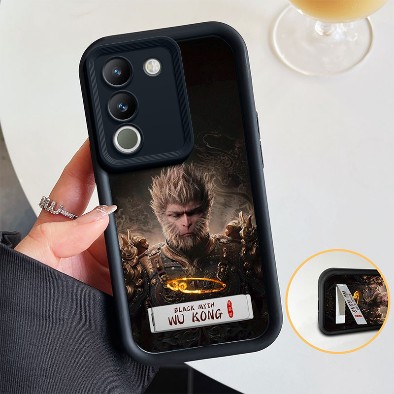 【Get One Free Brackets】Olige Case For VIVO Y01 Y03 Y11 Y12 Y12i Y15 Y15S Y16 Y17S Y18 Y19 Y20 Y21 Y21S Y27 Y28 Y30 Y35 Y36 Y50 Y52S Y56 Y72 Y75S Y77T Y78 Y100 Y200E V30 Lite New creative silicone frosted cartoon anime Sauron Phone Case Back Cover. 