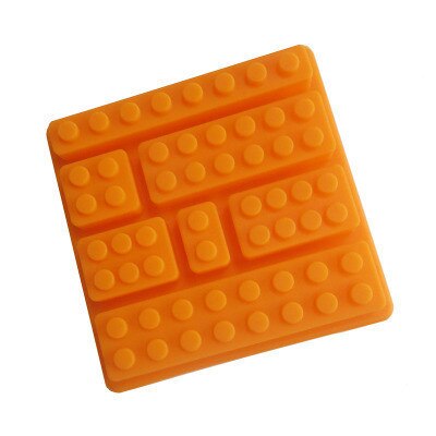 【happy one】Silicone Lego Brick Style Square Sharped Ice Mold Chocolate Mold Jello Mold Blocks Ice Tray DIY Color random 1pcs. 