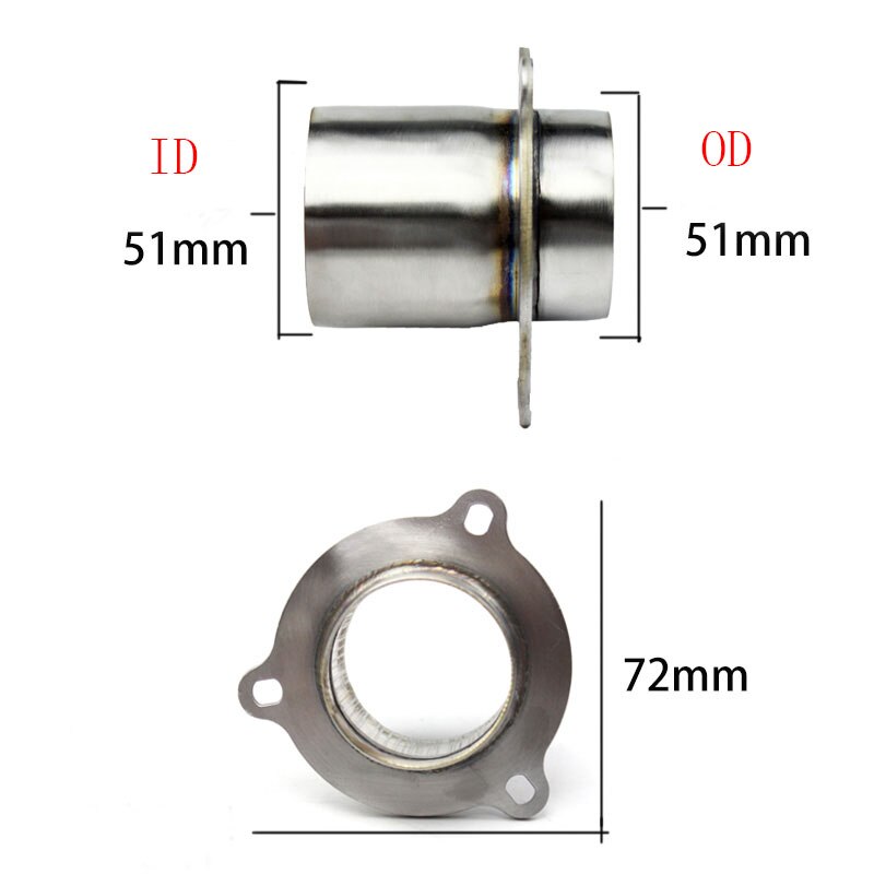 E Motorcycle exhaust muffler echappement moto exhaust adapters connector 38-51MM 51-51MM connector CB400 adapter. 