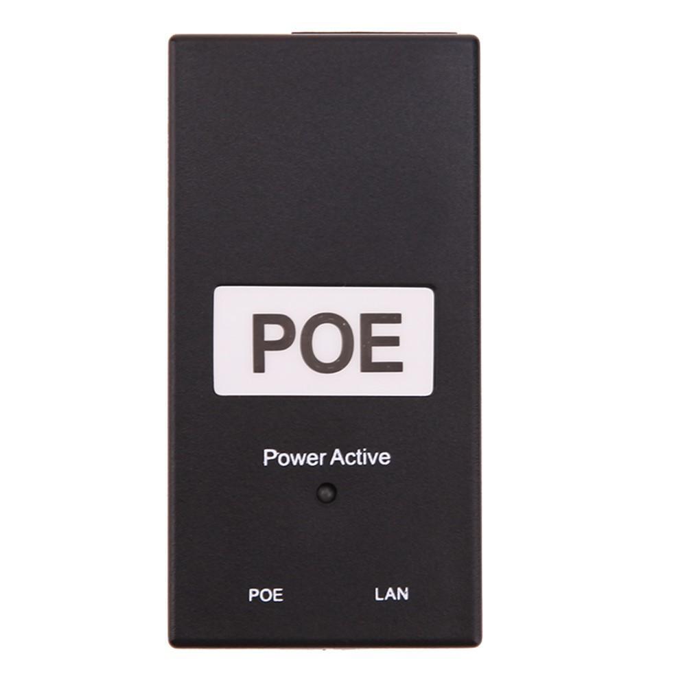 POE Power Supply DC Adapter 24V 0.5A 24W Desktop POE Power Injector Ethernet Adapter Surveillance CC
