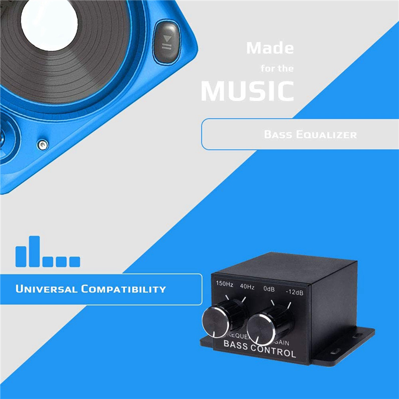 NAMUNY 2X Universal Car Audio Amplifier Bass RCA Level Remote Volume Control Knob,It is Suitable for Most of the Cars. 