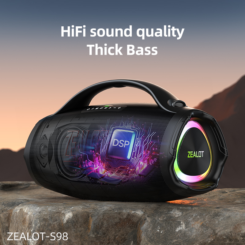 ZEALOT S98 Big Power Bluetooth Speaker Wireless Subwoofer 160W High Volume Waterproof Portable Speaker Mobile Power HIFI Sound. 