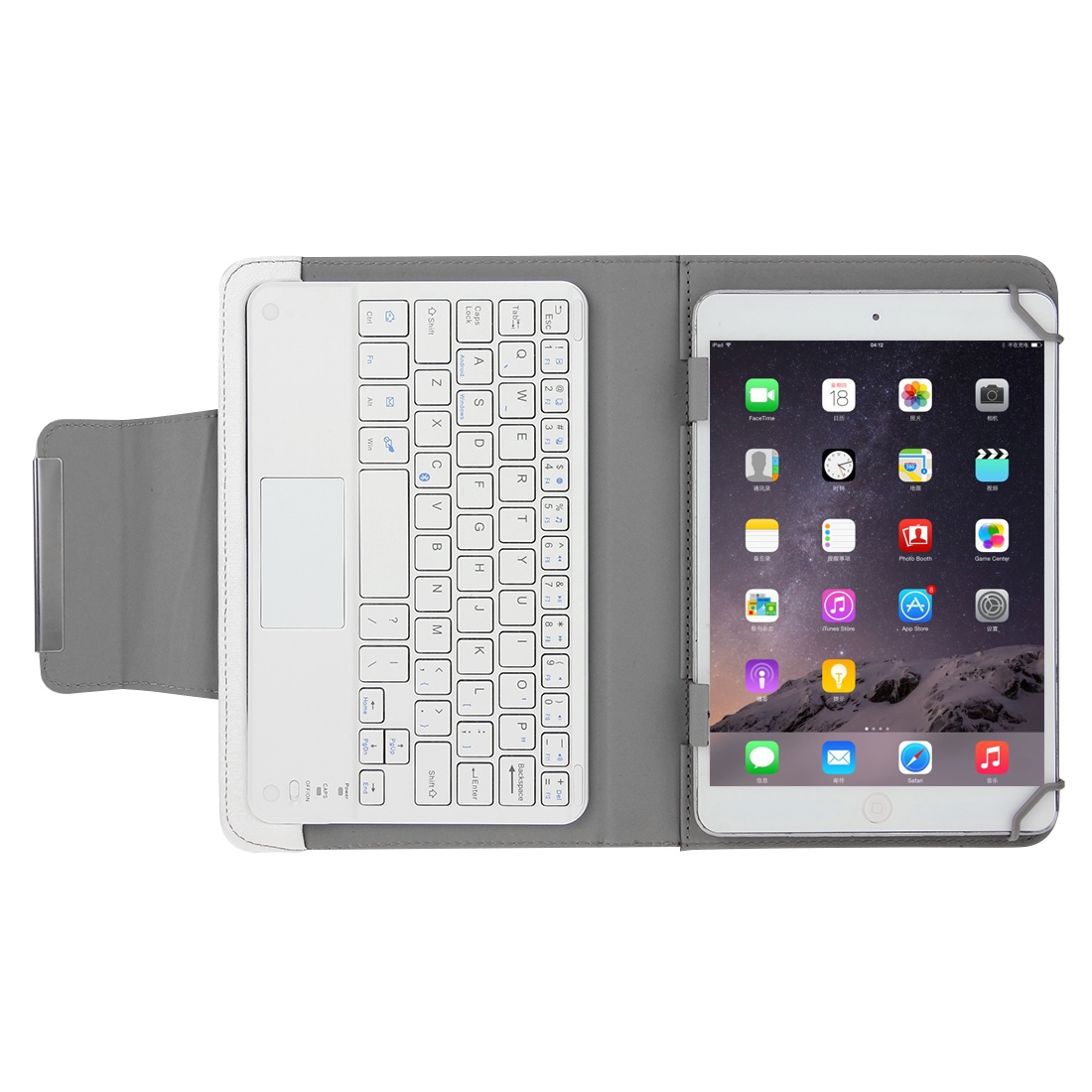 Universal Detachable Magnetic Bluetooth Touchpad Keyboard Leather Tablet Case With Holder For 10.1 inch iSO & Android & Windows Tablet PC. 