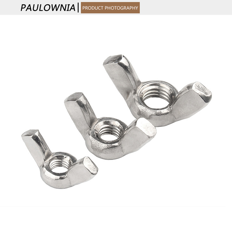 304 Stainless Steel Wing Nuts Butterfly Nut to Fit Bolts & Screws M3 M4 M5 M6 M8 M10 M12 Solid Fasteners Nuts. 