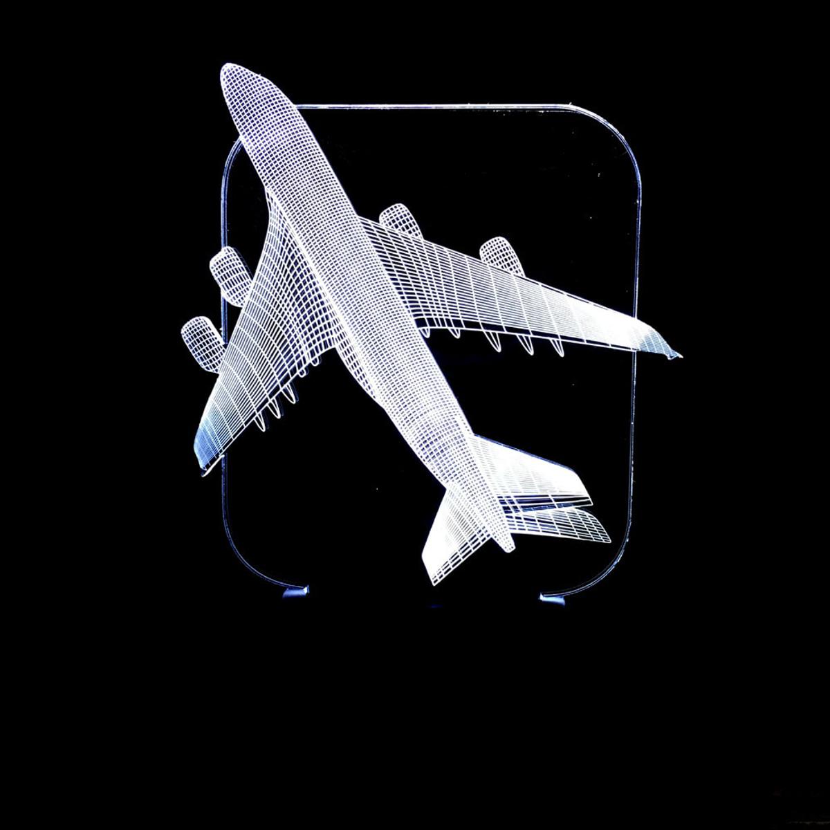 【VisioN Shop】Bus Fish Acrylic Panel 3D LED Lamp Aniful Morden Gifts Transparent Acrylic Design Not include the Base