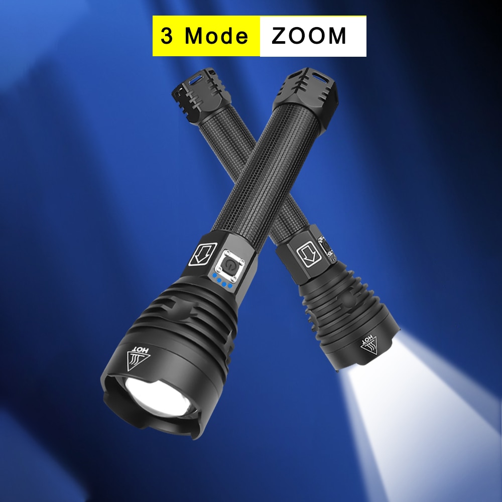 Super XHP90.3 powerful led flashlight 18650 Rechargeable tactical flashlight xhp90 usb flash light torch cree xhp70 led lantern. 