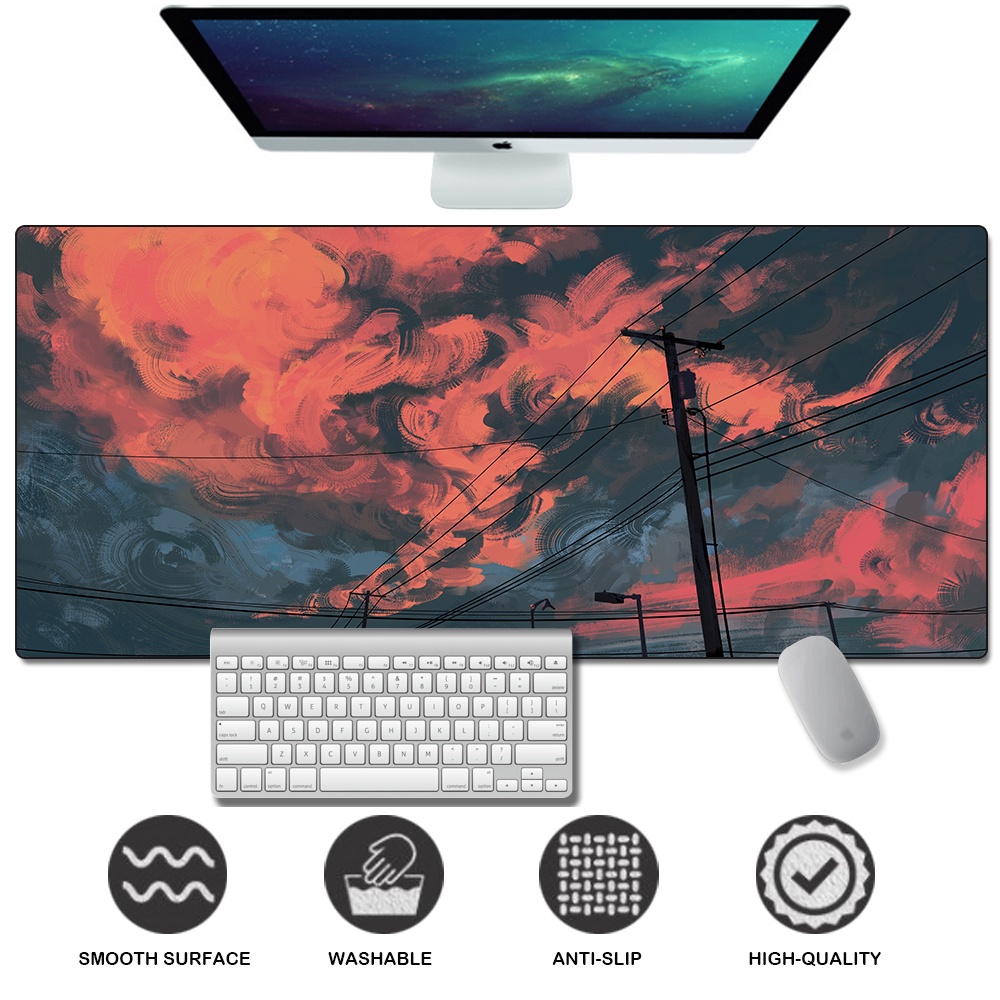 Orange Sunset Mousepad Large Mouse Pad Gaming Mousepad Deskmat Desk Mat