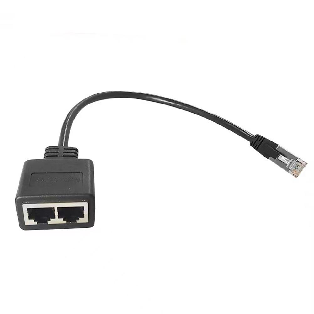 RJ45 1 Male to 2 Female Socket Port Ethernet Cable Splitter Adapter Connector for ADSL Hub Switch TV Set Box Router Computer. 