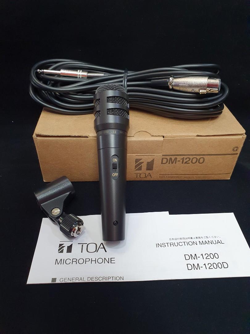 TOA DM-1200 Unidirectional Microphone with XLR Cable Black. 