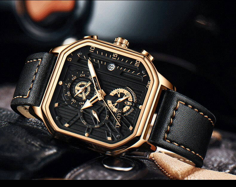 TRSOYE 6604 Square Watch for Men. 
