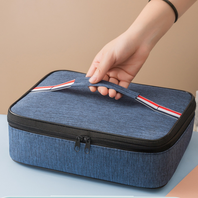 Portable square flat lunch box lunch box insulation bag bento. 