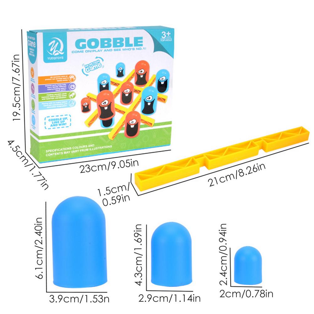 Stacking Cups - Big Eat Small Tic-Tac-Toe Game - Fun Puzzle Game Toy - Parent-child Interactive Table Toy For 5  Years Old. 