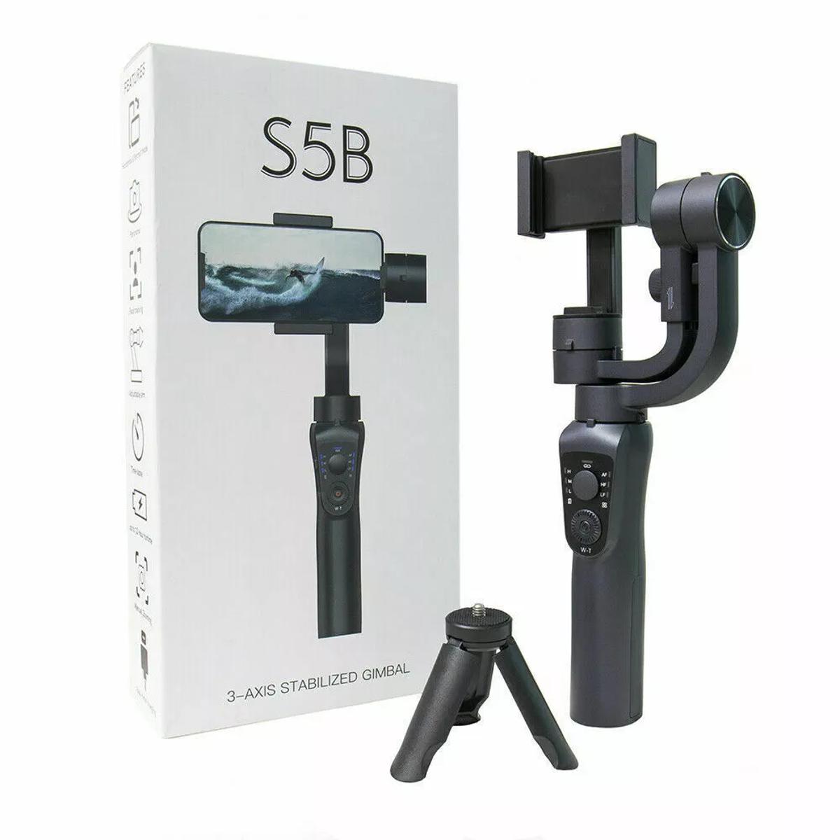 S5B Gimbal Handheld Stabilizer Cellphone Action Camera Holder Anti Shake Video Record Smartphone Gimbal for Phone. 