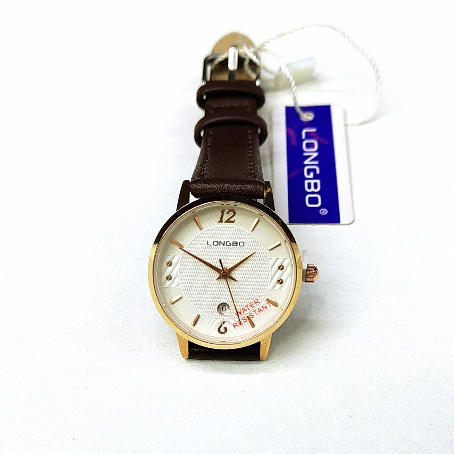 Wrist Watch For Women LONGBO-7390L Premium Quality Waterproof Leather Strap Full Calendar Stylish Attractive Formal Wrist Watch. 