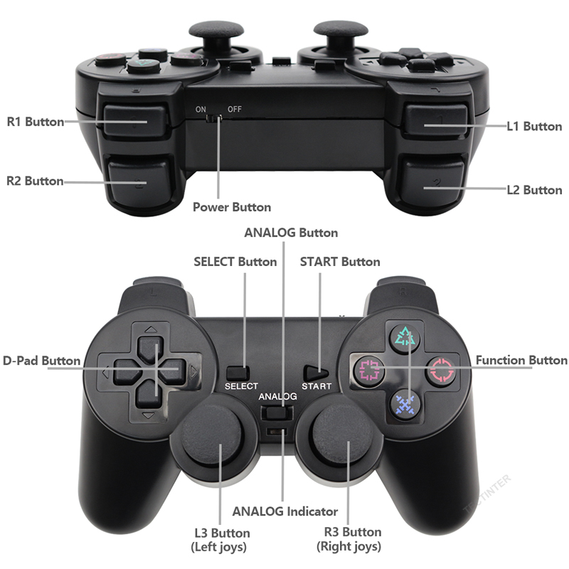 Wireless Controller JoyPad For PS2 Game Console For Bluetooth Mando Jogos Manette Controle Joystick Gamepad For Sony PS2. 