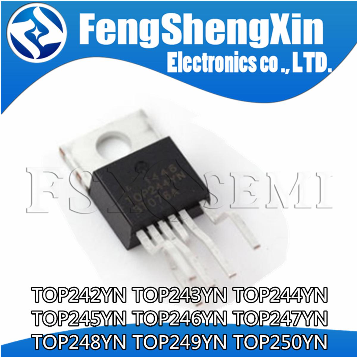 10PCS TOP242YN TOP243YN TOP244YN TOP245YN TOP246YN TOP247YN TOP248YN TOP249YN TOP250YN TO-220 Integrated Off-line Switcher