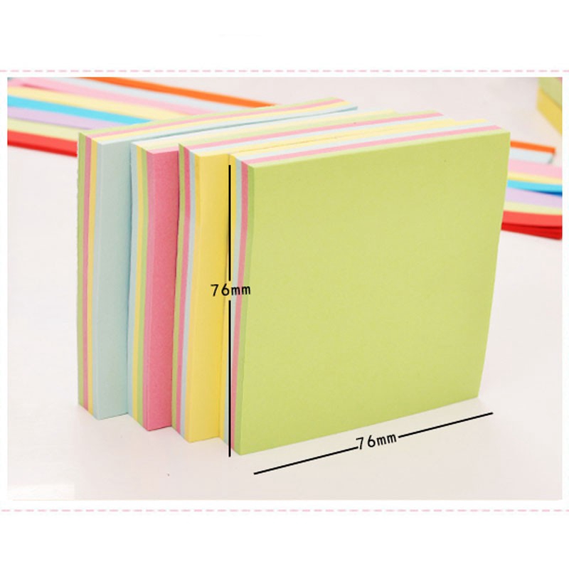 100 Sheets Super Sticky Notes Simple Paper Sticker Memo Pad. 