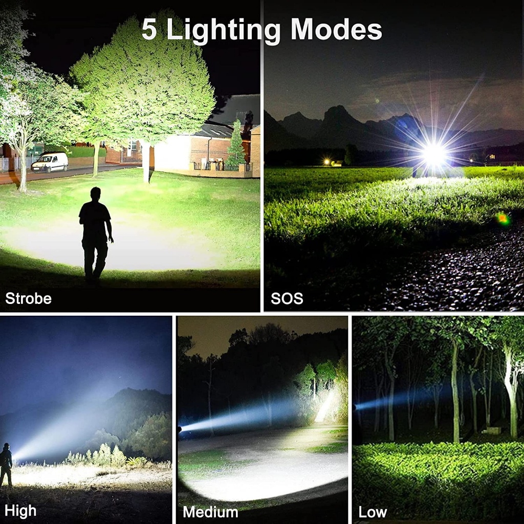 XHP50 Led Torch Light Rechargeable Type C LED Flashlight USB Zoom Torchlight Led Torch Light. 
