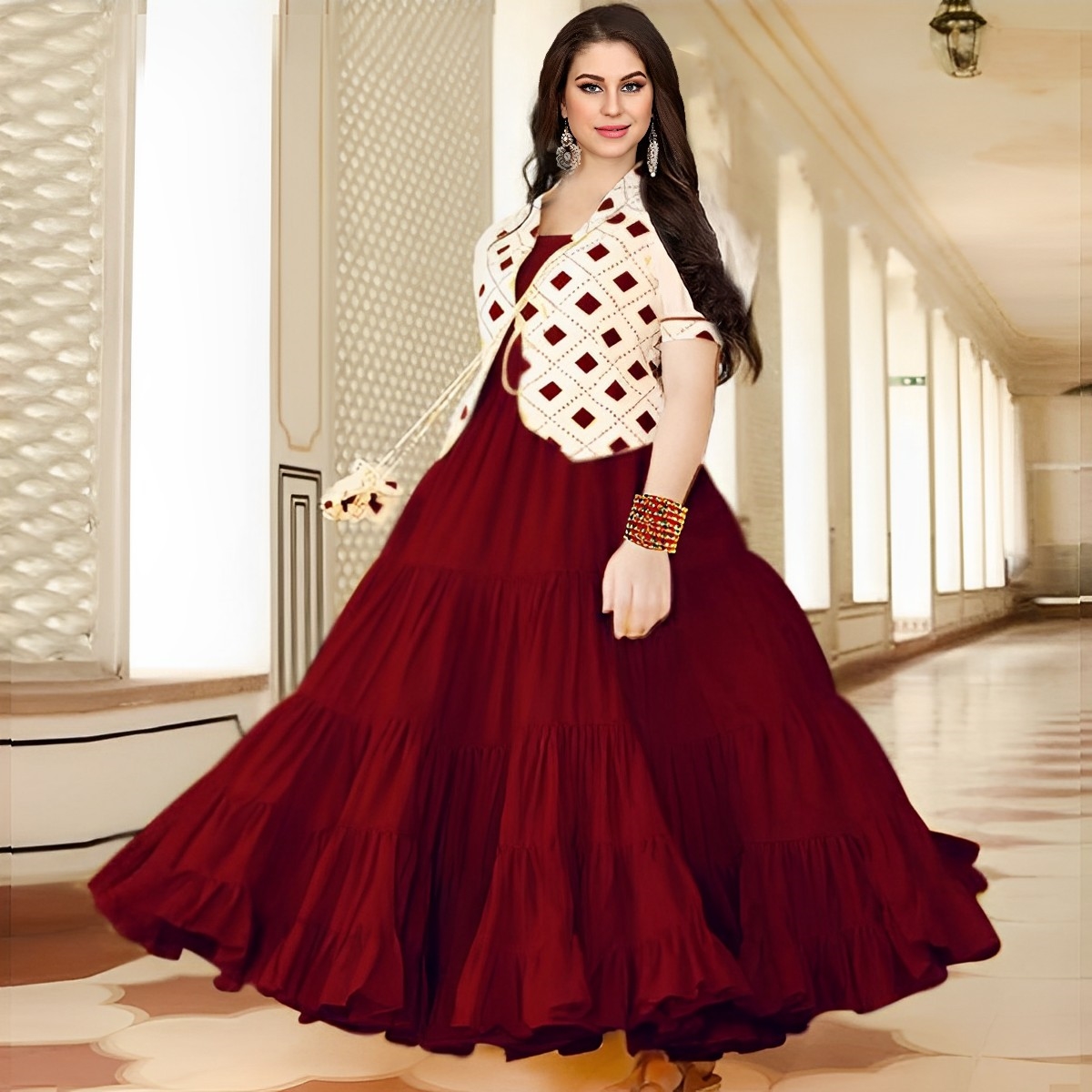 Tikli Work Gown Buy Lehangga For Bridal Online At Best Price In