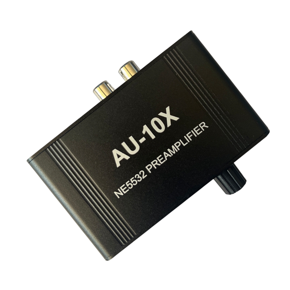 AU-10X NE5532 Stereo Audio Preamplifier Amp Headphone Amplifier Board Gain 20Db RCA 3.5MM Volume Control EU Plug. 