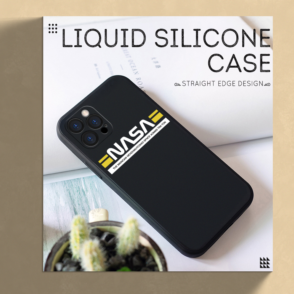 Jizetin for OnePlus 9 Pro Back Cover NASA Spacecraft Pattern Design Liquid Silicone Phone Case Soft Full Camera Protect Phone Cases. 