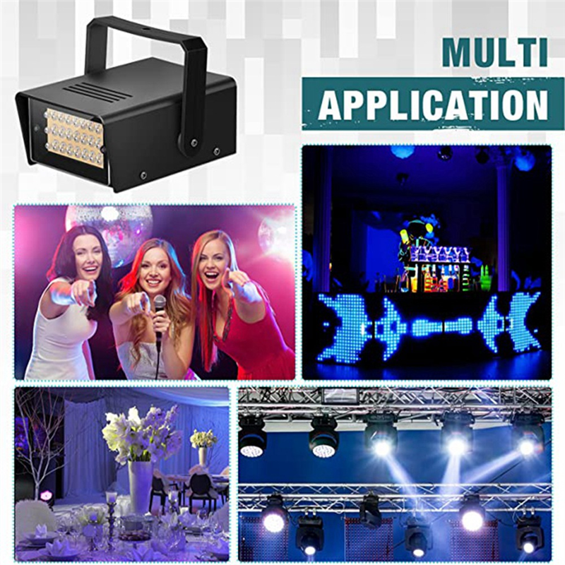 4 Pieces Strobe Lights, LED Mini Adjustable Flash Control. 