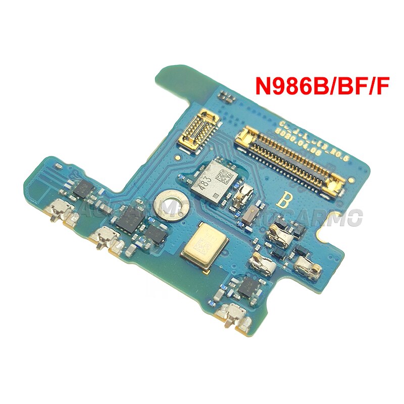 For Samsung Galaxy Note 20 Ultra Note20U N986U/D/N/0/B/BF/F Microphone Mic Board Charging Port Flex Cable Connector With IC. 