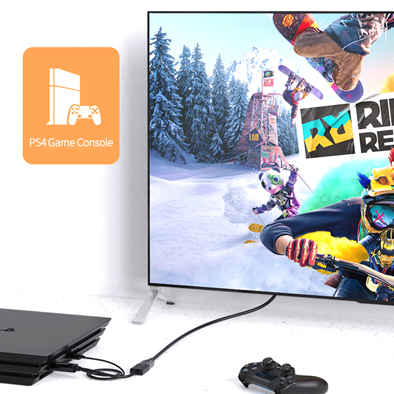 Hdmi-compatible To Type-c Monitor Link Cable 4k 60hz Hdmi-compatible To Usb C Adapter Compatible For Lg Ultrafine Nintendo Switch Ps4 Ps5. 
