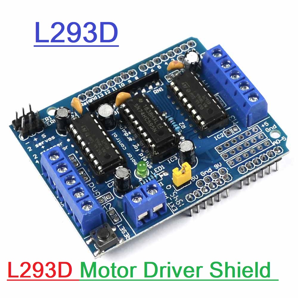 BLUE L293D L-293D 293D Stepper Motor Driver Board Control Shield Module Motor Drive Expansion Board 4.5-16V DC For Arduino Uno Mega Electronics Circuitry & Parts