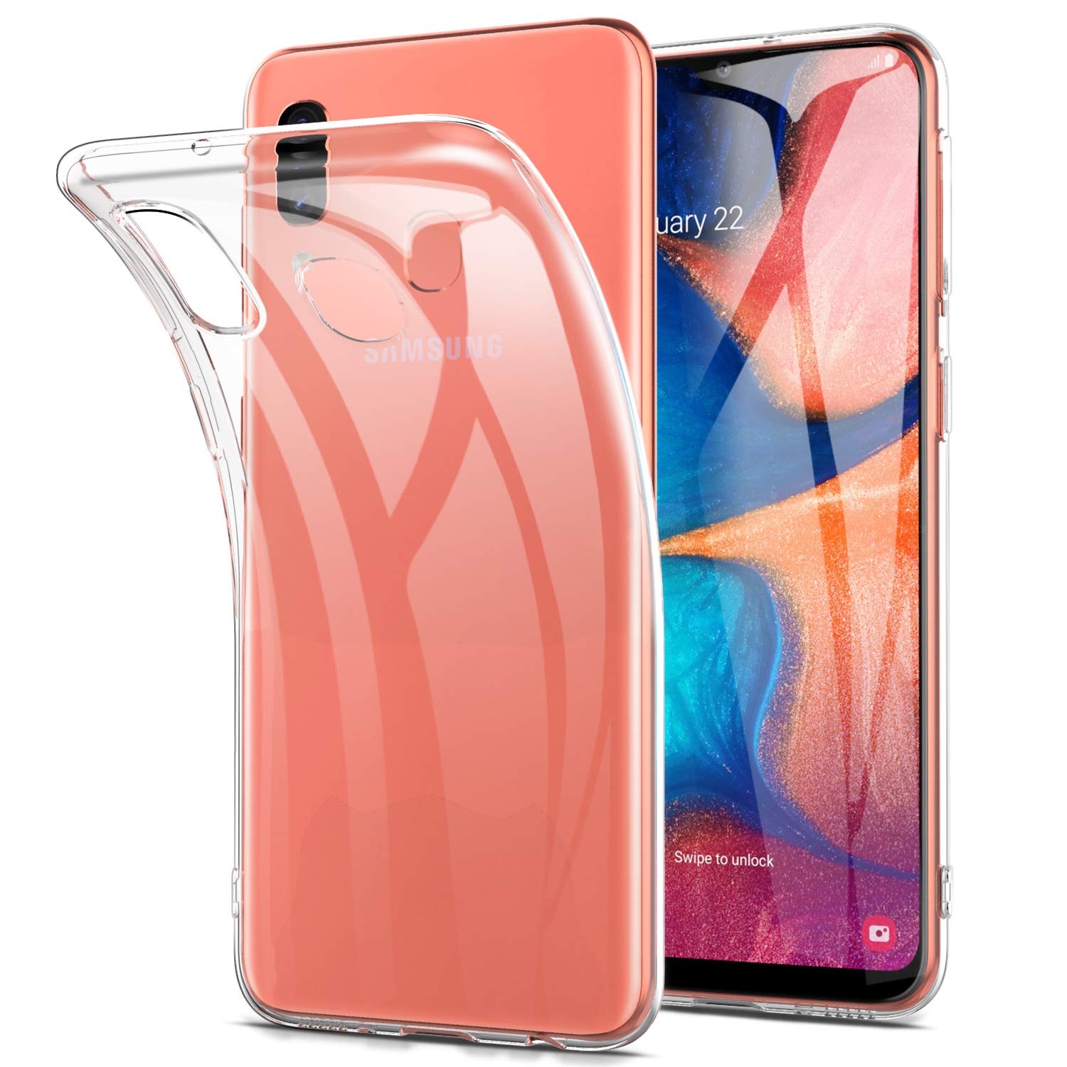 Transparent Mobile Phone Cases for Samsung Galaxy A20E Back Cover Soft TPU Clear Silicone 360 Protective SamsungA20E GalaxyA20E. 
