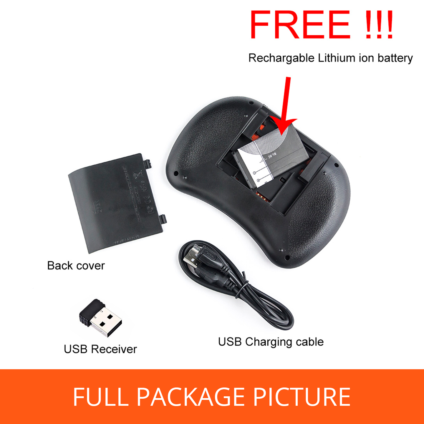 Mini Keyboard And Touchpad Mouse Combo i8 Multicolor RGB Backlit Rechargeable Handheld Wireless Keyboard Support PC Laptop Desktop Android TV Box. 