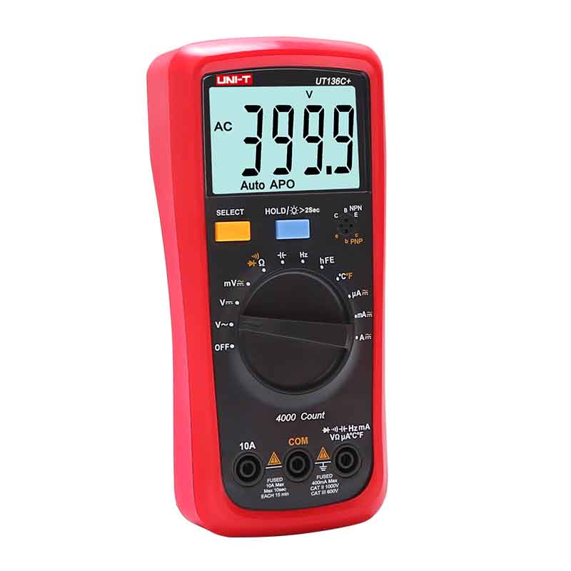 Uni-T UT136C+ Digital Multimeter Voltage Current Temperature Capacitance and Temperature Meter - Kings Trading. 
