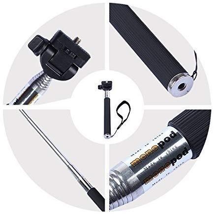 Extendable Selfie Stick Handheld Telescopic Monopod Tripod Mount Compatible with Gopro Hero 7 6 5 AKASO EK7000 Brave 4 V50 APEMAN Crosstour Campark 4k Waterproof Action Outdoor Camera. 
