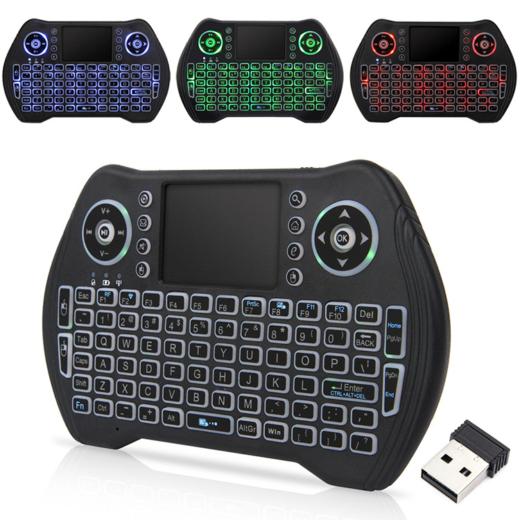 MT10 Wireless Keyboard I8 Upgraded Mini Keyboard and Mouse 2.4G Touch Flying Squirrel Three-color backlit Android. 