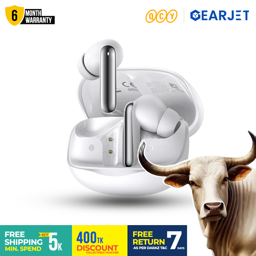 QCY Melobuds N50 Wireless Earbuds 45dB ANC BT 5.4 6 Mics Clear Call Multipoint Connection Up to 28 Hours Playback IPX4 68ms Low Latency App Support In-ear Headphones Wireless Bluetooth Earphones for Men and Women. 