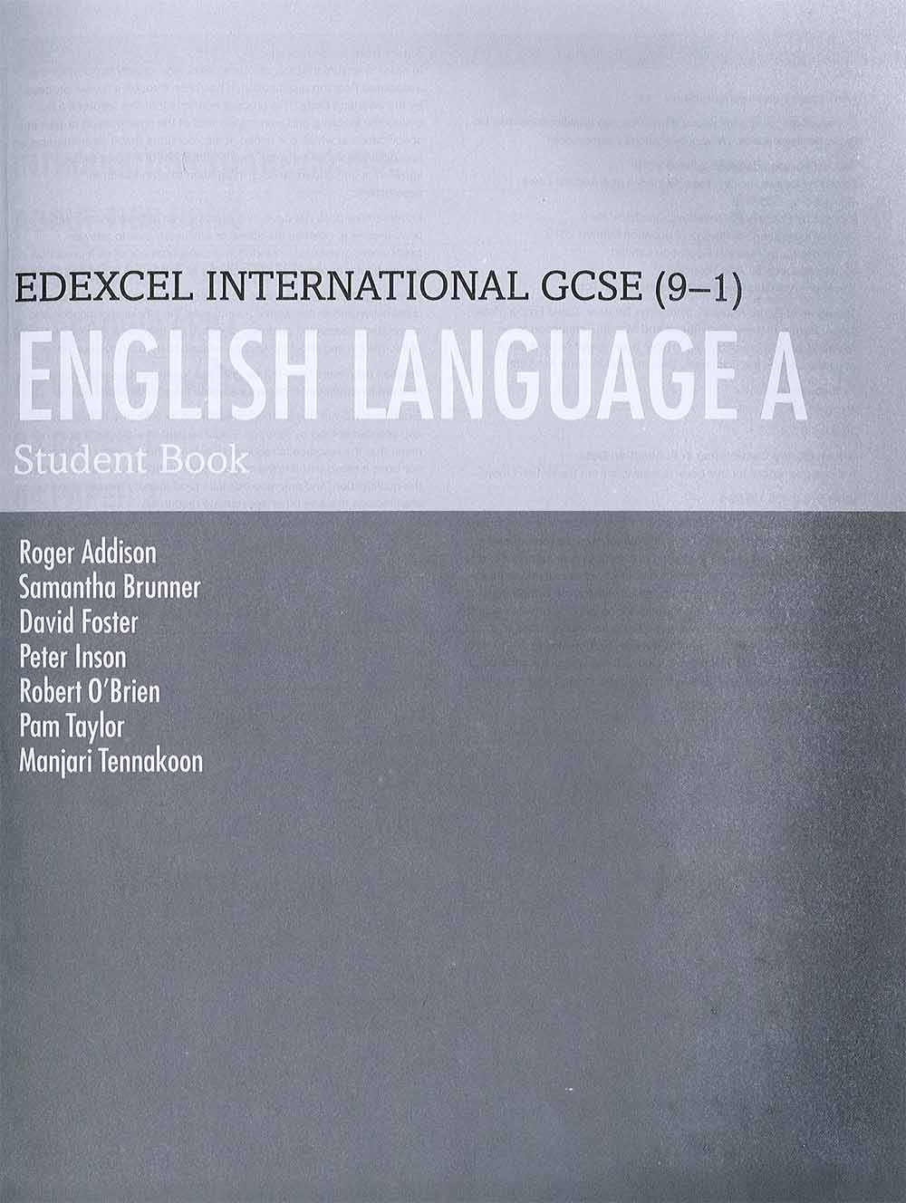 Edexcel International GCSE (9-1) English Language A Student Book. 