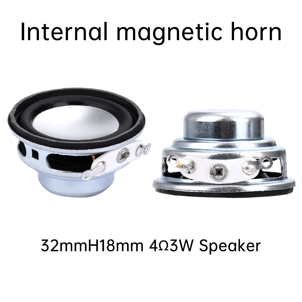 32mm Internal Magnetic Subwoofer Small Speaker 4Ω 3W Full-range Potentiometer Mini Audio Speaker. 