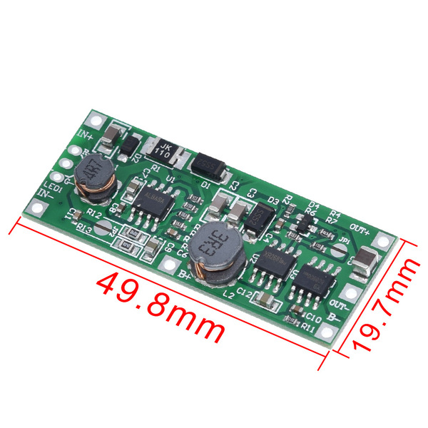 Mini UPS Circuit for Router ONU Li-ion 18650 Battery Charging Module Step Up Boost Converter DC 9V/12V Output UPS Over Charge Discharge Protection Circuit Board. 